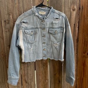 Pacsun Distressed Denim Jacket - One Size